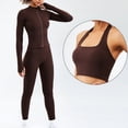 thumbnail image 1 of Conjunto deportivo de Yoga para mujer, chándal suave y transpirable de cintura alta, ropa deportiva para gimnasio, 2 o 3 piezas, 1 of 5