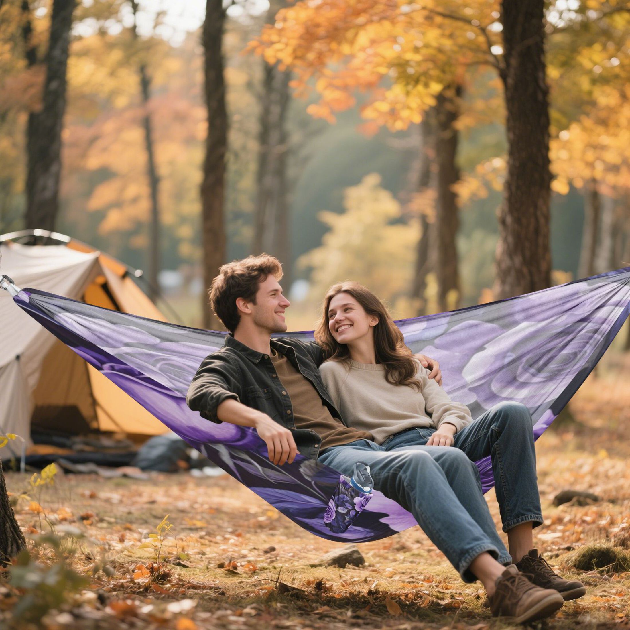 Hammock Camping Hammock Nylon Portable Hammock Travel Camping Hammock Purple Rose