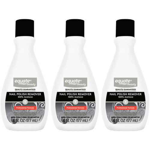 Buy 3 Pack Equate Beauty 100% Acetone Nail Polish Remover, 6 Oz Online at  Lowest Price in Ubuy Ghana. 48628532