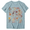 thumbnail image 4 of Women Summer Tops Women Print Short T Crew Neck Short Sleeve T Shirt Top Compression Workout Shirts plus Size Shirt Dresses Casual Womens Tops Long Sleeve Tunic V Neck Shirts Light Blue S, 4 of 4