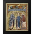 thumbnail image 2 of Illuminator, Unknown 12th Century English 20x24 Black Modern Framed Museum Art Print Titled - The Marriage of the Virgin, 2 of 5