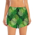thumbnail image 2 of Hirioo Green Flower for Women's Double Layer Athletic Shorts High-Performance Gym Shorts with Inner Pocket, Elastic Waistband-XX-Large, 2 of 7
