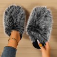 thumbnail image 2 of Achuyrbd Womens Fluffy House Slippers Plush Closed Toe Slip On Cozy Warm Indoor, 2 of 9