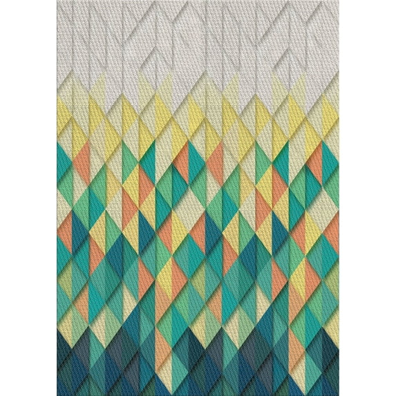 Ahgly Company Indoor Rectangle Patterned Hazel Green Novelty Area Rugs, Swatch Sample