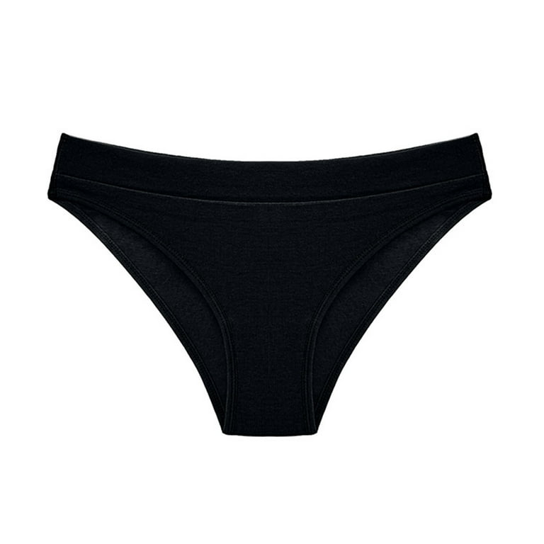 Lopecy-Sta Women Sexy Solid Underwear Lingerie Thongs Panties Ladies  Underwear Savings Clearance Womens Underwear Period Underwear for Women  Black 