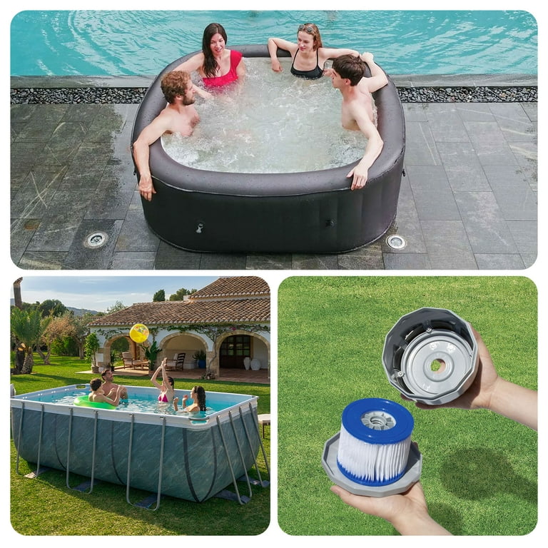 TSV 6pcs Swimming Pool Replacement Filters, Inflatable Tub Filter