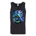 thumbnail image 2 of Great White Shark Species in Ocean | Mens Fishing Graphic Tank Top, Black, Small, 2 of 3