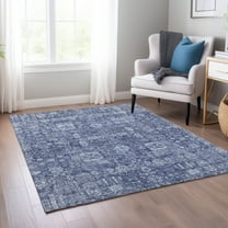 Addison Rugs Chantille Indoor/Outdoor Transitional Panel Navy Washable Rectangle Rug, 5' x 7'6"