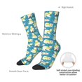 thumbnail image 4 of Sigee Cute Polar Bear Fishing for Contrast Design Soft Moisture-Wicking Socks Crew Casual Athletic Stretchy Loose Middle Tube Socks, 4 of 6