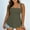 Army Green, variant on Women Plus Size Tops Solid Color Loose Sleeveless Tank Plus Size White 3XL