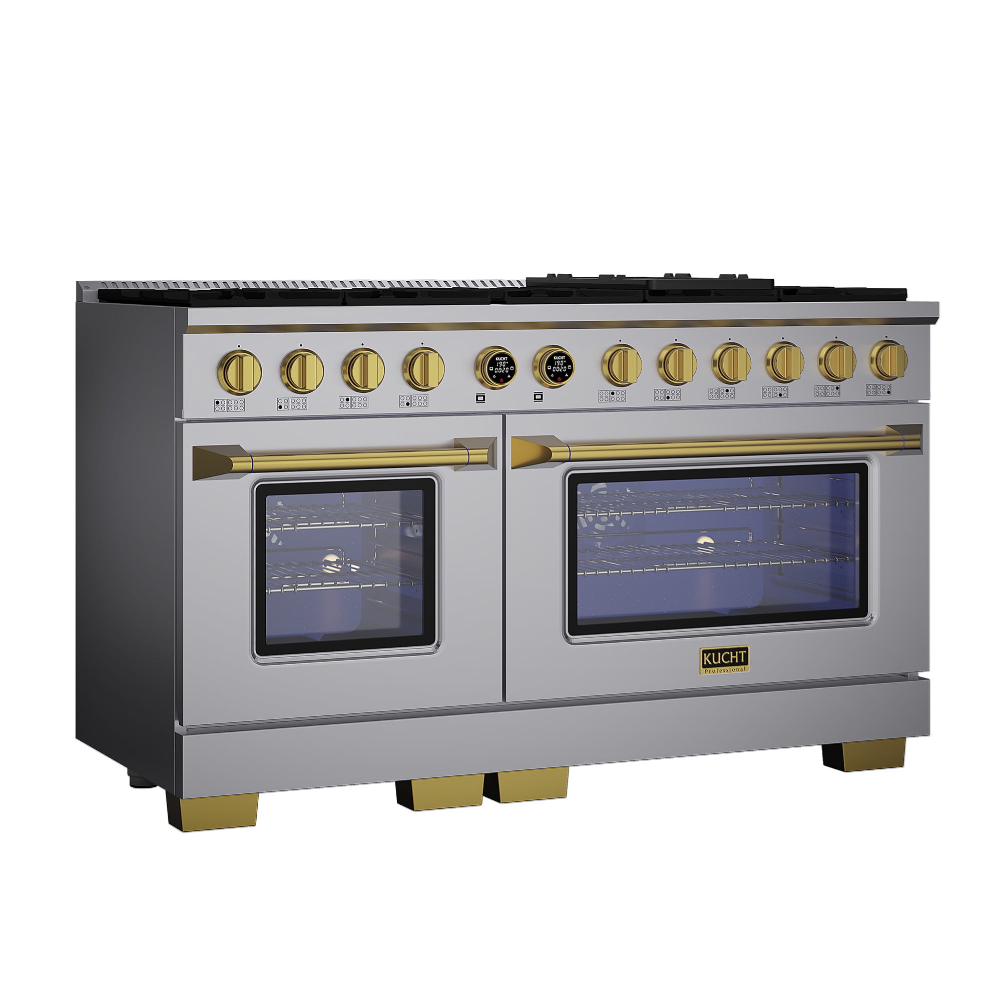 60 in. 7.9 cu. ft. 10 Burners Dual Fuel Range for Propane Gas in Stainless Steel