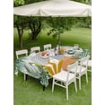 thumbnail image 4 of Outdoor Tablecloths with Umbrella Hole & Zipper, Tropical Summer 54x80 Inch Tablecloth Rectangle, Boho Palm Leaves Botanical Watercolor Waterproof Table Cloth, Patio/Pool/Picnic Table Covers, 4 of 8