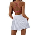 thumbnail image 3 of Women’s Pleated Tennis Skirt with Pockets High Waisted Golf Skort Athletic Skorts, XL, 3 of 5