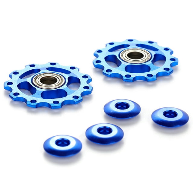 2 Pcs Aluminum Sealed Bearing Jockey MTB Bike Wheel Rear Derailleur Pulleys Tool Accessories