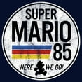 thumbnail image 2 of Men's Nintendo Super Mario Retro Rainbow Ring  Pull Over Hoodie Navy Blue Large, 2 of 4