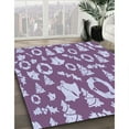 thumbnail image 3 of Ahgly Company Machine Washable Indoor Rectangle Transitional Blue Angel Blue Area Rugs, 2' x 5', 3 of 7