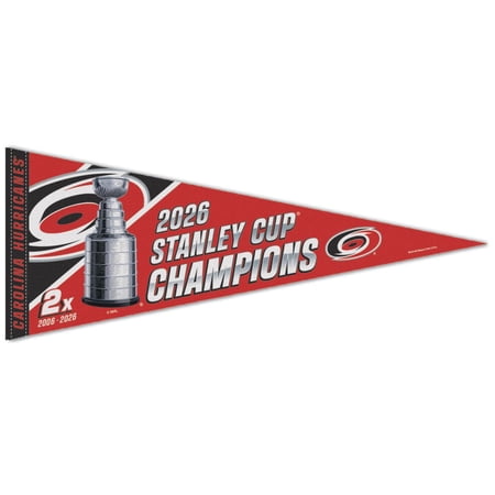 WinCraft Carolina Hurricanes 2026 Stanley Cup Champions Locker Room 12 x 30 On-Ice Premium Pennant