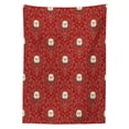 thumbnail image 3 of Ambesonne Emoji Art Tablecloth Rectangular Table Cover, Renaissance Damask Faces, 52"x70", Ruby and Cream, 3 of 4
