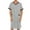Gray, variant on Mens Long V-Neck Sleep Shirt, Pocket Nightshirt, Mens Nightshirt Casual Nightwear V-Neck Sleep Top Long Sleep Gown Pocket Pajama Shirt Red 2XL