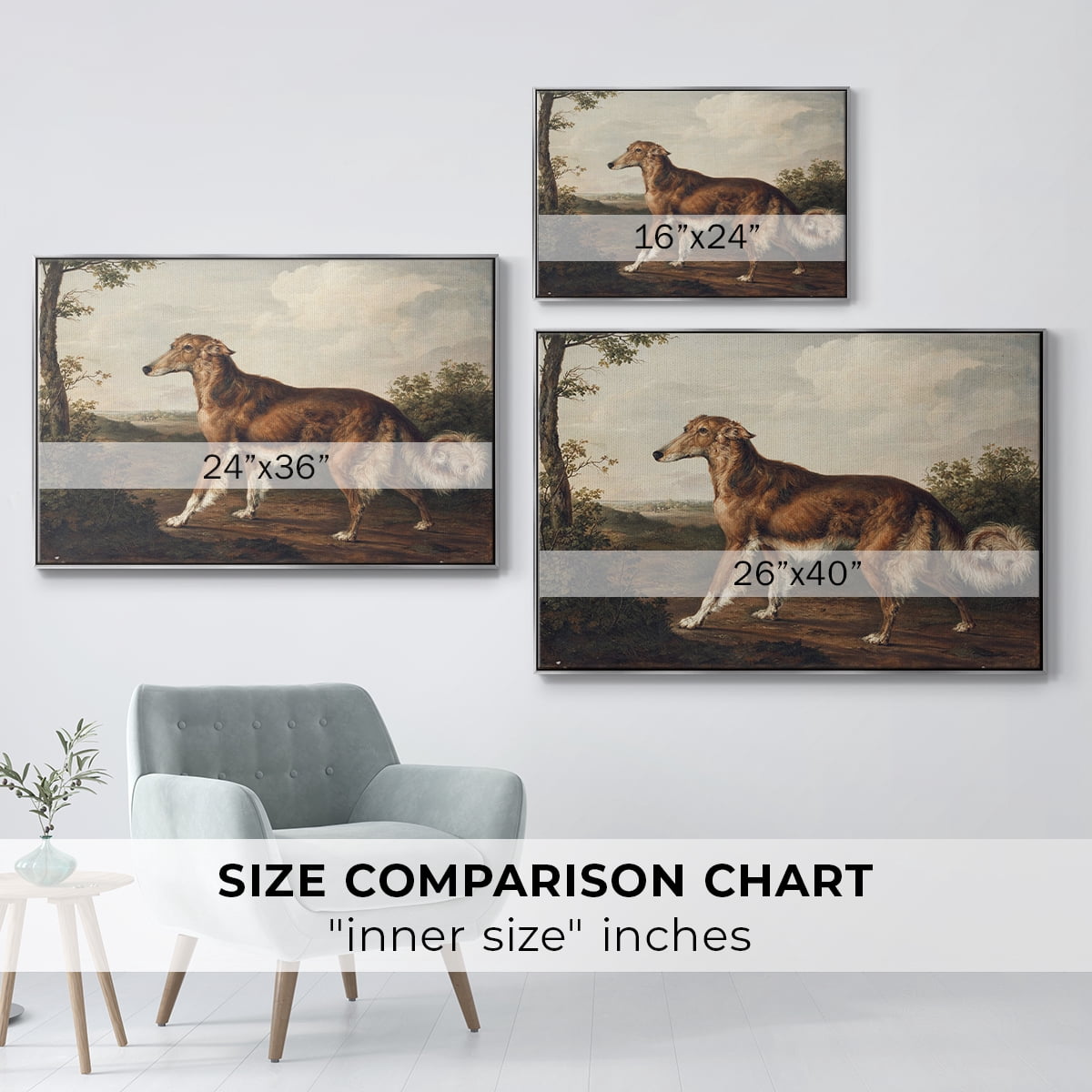 Vintage Animal Print-VII By Wexford Home Framed in Silver Wood Gallery Wrapped Canvas 17 in. x 25 in.