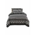 thumbnail image 2 of Three-Piece Bedding Set Twin Quilt Set with 2 Pillow Cases Bohemian Geometric Black Pattern Lightweight Microfiber Bedspread Coverlet(1-Piece) Rkxzt, 2 of 8