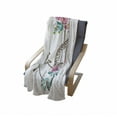 thumbnail image 4 of Anchor Soft Flannel Fleece Throw Blanket, Watercolor Spring Blossoms and Feathers on a Doodle Style Anchor, Cozy Plush for Indoor and Outdoor Use, 70" x 90", Brown Pale Pink, by Ambesonne, 4 of 6