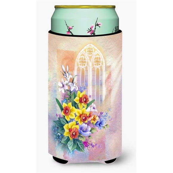 Carolines Treasures APH3935TBC Church Window & Daffodils Tall Boy Beverage Insulator Hugger