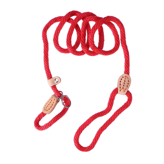 MasteelfCA Nylon Dog Training Leash Collar Lead Rope for Pets Training (Red)