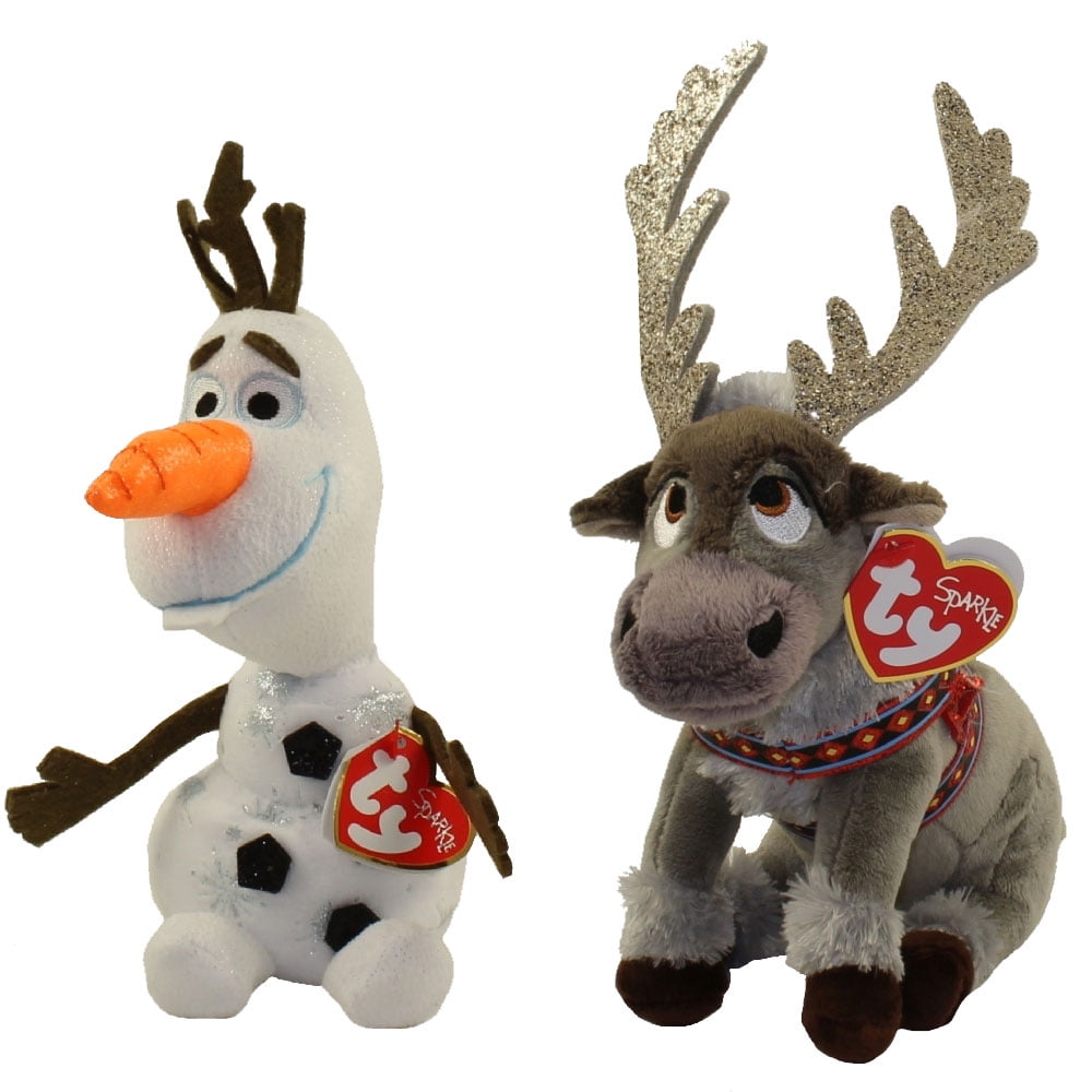 Ty Beanie Baby Olaf The 6" Snowman W/ Holiday Santa Hat From Disney Frozen for sale online 