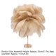 thumbnail image 5 of Lámpara de mesa de plumas de avestruz, lámpara de decoración romántica moderna recargable, lámpara de noche para dormitorio para decoración del hogar, 5 of 8