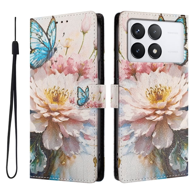 FOXDOCK Funda Tipo Cartera para Xiaomi 14T con Soporte y Correa – Diseño de Patrones Lindos