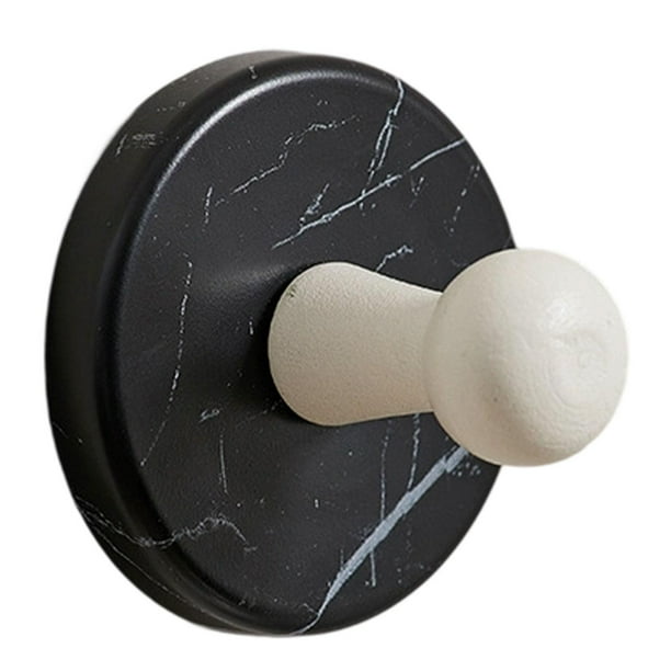 Gancho con ventosa para colgar en la pared del baño, reutilizable, multifuncional, fácil de usar. Mármol negro