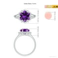 thumbnail image 4 of ANGARA Natural Snowflake-Cut 4.5 ct Amethyst Halo Split Shank Ring in 14K White Gold for Women (Size-10mm) | February Birthstone, Birthday, Anniversary, Jewelry Gift for Women | Natural Amethyst Ring, 4 of 8