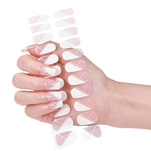 French Styles Gels Nails Stickers Nails Polish Strips Manicures Stickers Gels Nails Wraps Wearable Gels Nails Strips