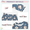 thumbnail image 4 of joogoo Blue Baseballs Stars 2 Piece Long Sleeve Tee and Pants Cotton Pajama Set 5Y, 4 of 7