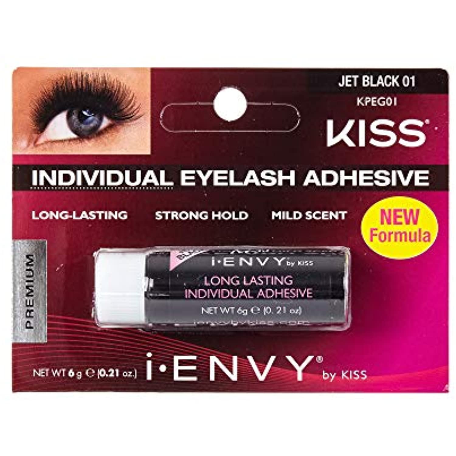 Kiss I Envy Individual Eyelash Adhesive Jet Black (1 Pack)