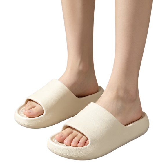 Willtoo Women Cloud Slide Sandals Thick Platform Non‑Slip Open Toe Shower Slippers Soft Comfort Indoor Outdoor House Slides Lightweight Bedroom Bathroom Beach Slippers