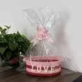 thumbnail image 6 of Valentine Woven Gift Basket Empty with Ribbons Bow Tie and Bag,12”x8”x5” Valentine's Day Empty Decorative Box, Woven Rope Storage with Handles Home Decor Pink, 6 of 9