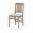 thumbnail image 4 of Linon Lafitte Folding Dining Chair, Set of 2, Graywash/Beige, 4 of 19