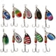 thumbnail image 2 of Señuelos De Metal Duro, Diseño Tridimensional, Color Brillante, Pesca De 10 Piezas, Juego De Señuelos De Pesca Cómodos De Usar Para Pesca En Río, 2 of 7