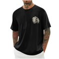 thumbnail image 2 of Camisetas de Manga Larga de los Hombres de Algodón Impresión Cuello Redondo Blusas de Moda Casual, Poliéster Spandex, 2 of 7
