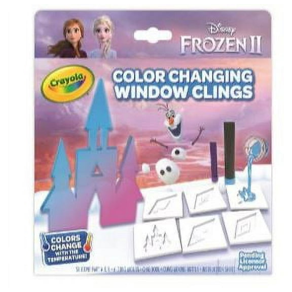 Crayola Frozen 2 Window Clings Craft Kit, 8 Piece
