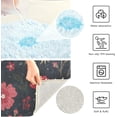 thumbnail image 6 of Coolnut Mushrooms Flower High Absorbent U-Shaped Contour Toilet Rugs Machine Washable,24"x20", 6 of 7