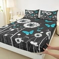 thumbnail image 7 of Manfei Dandelion Flower Bed Sheets Set King Size, Cartoon Butterfly Bedding King Size, Spring Plant King Sheet Sets, Breathable Room Decorative, 4pcs, 7 of 7