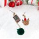 thumbnail image 3 of Pendientes navideños colgantes dulces, creativos y bonitos, joyería de botón con diseño de dibujos animados para cumpleaños, Navidad y fiestas. Reno, 3 of 8