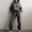 Dark Gray, variant on Lounge Sets For Women Clearance Women Casual Solid Color Two Piece Long Pants Hooded Pullover Long Sleeve Sweatshirts Sets White L JE