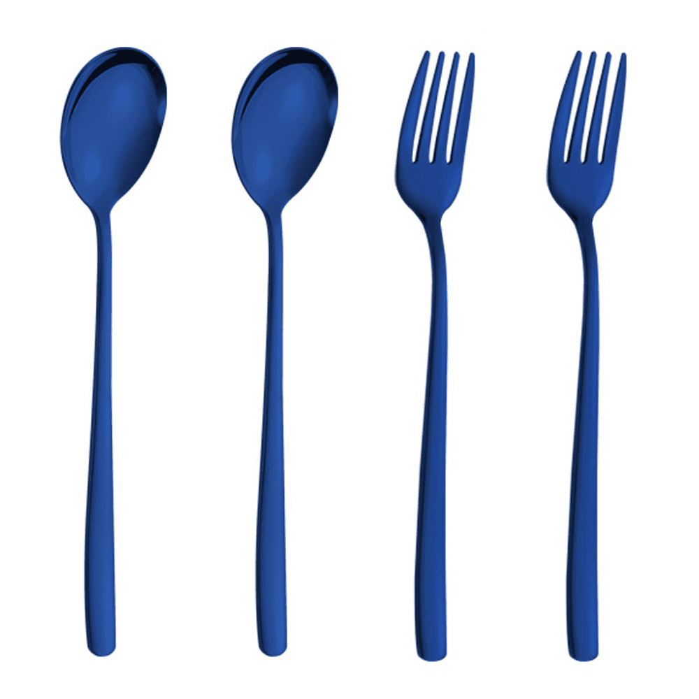 Colorful Dinner Forks Set of 4, Modern Muticolorful Flatware Forks