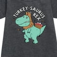 thumbnail image 2 of Instant Message - Turkeysaurus Rex - Toddler & Youth Girls Raglan Graphic T-Shirt, 2 of 5