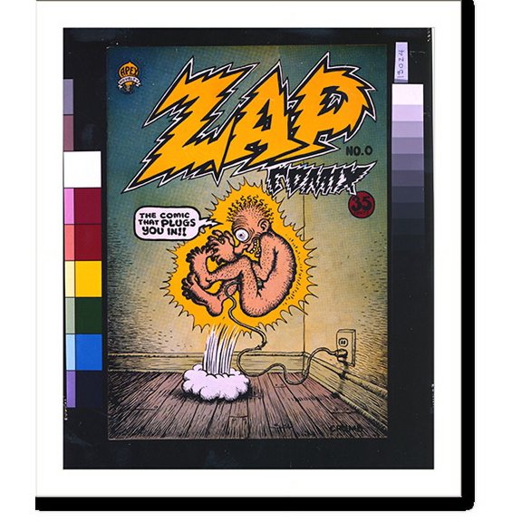 Historic Print, Zap comix. No. 0, The comic that plugs you in.Crumb., 16" x 20"