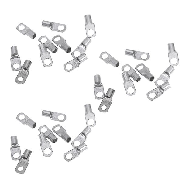 30 piezas de tubo de cobre de 16 mm x 8 mm, anillos de terminales de engarce de soldadura para cable